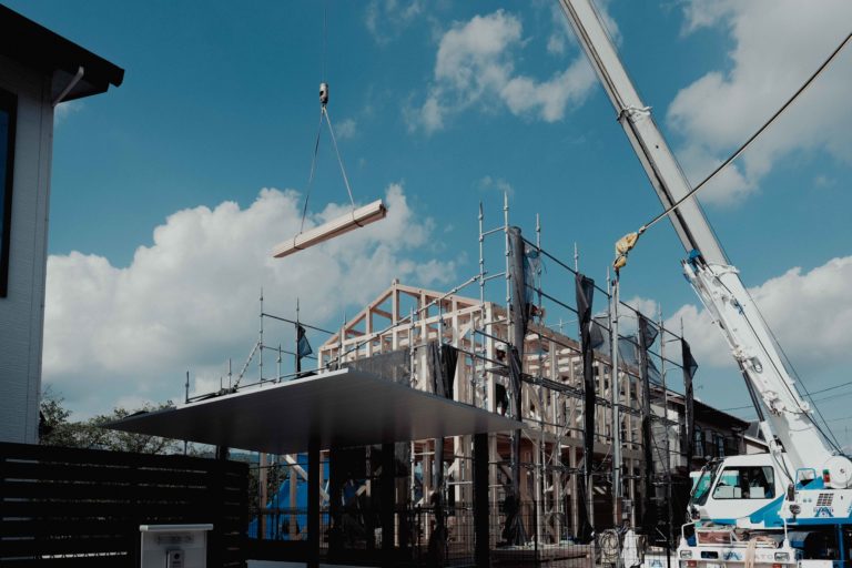 亀岡の家　棟上げ