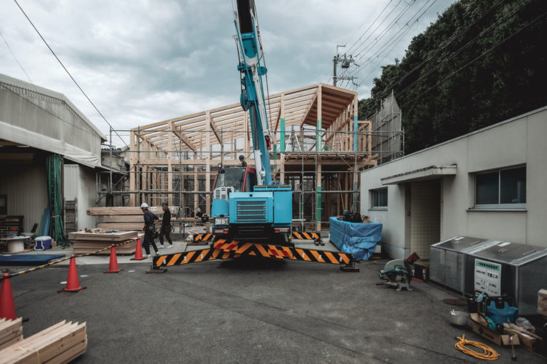 石山のギャラリー 棟上げ2