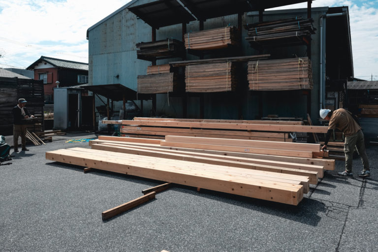 石山のギャラリー　構造材の選定